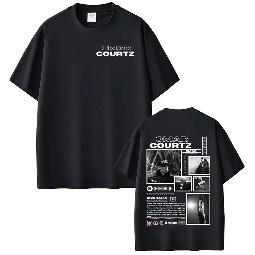 Rapper Omar Courtz Primera Musa 2025 Graphic T-shirts Men Women Vintage 90s Hip Hop Gothic T Shirt Summer Tops Oversized T-shirt