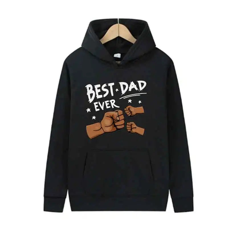Autumn Black Men Trend Hoodies Women Casual Streetwear Best Dad Print Sweatshirts Long Sleeve Harajuku Y2K Tops Spring White