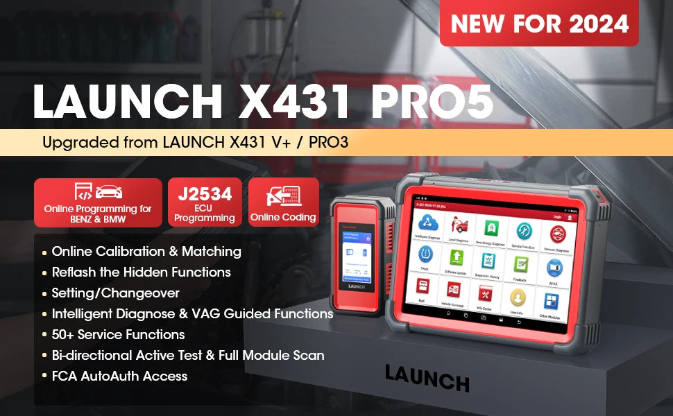 LAUNCH X431 Key Programming Tool X431 Pro5 Smartlink & X-PROG3 Car Diagnostic Tool All Key Lost IMMO Immobilizer Scanner
