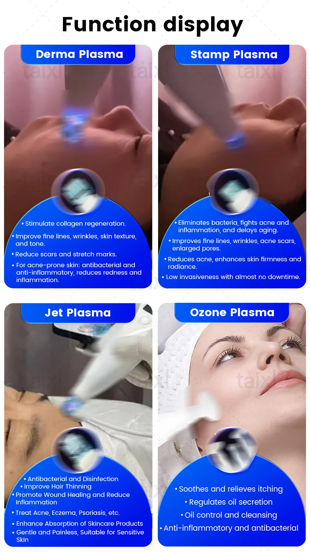 Latest cold and hot plasma 8in1 diamond seal ozone plasma rejuvenation anti-aging beauty machine