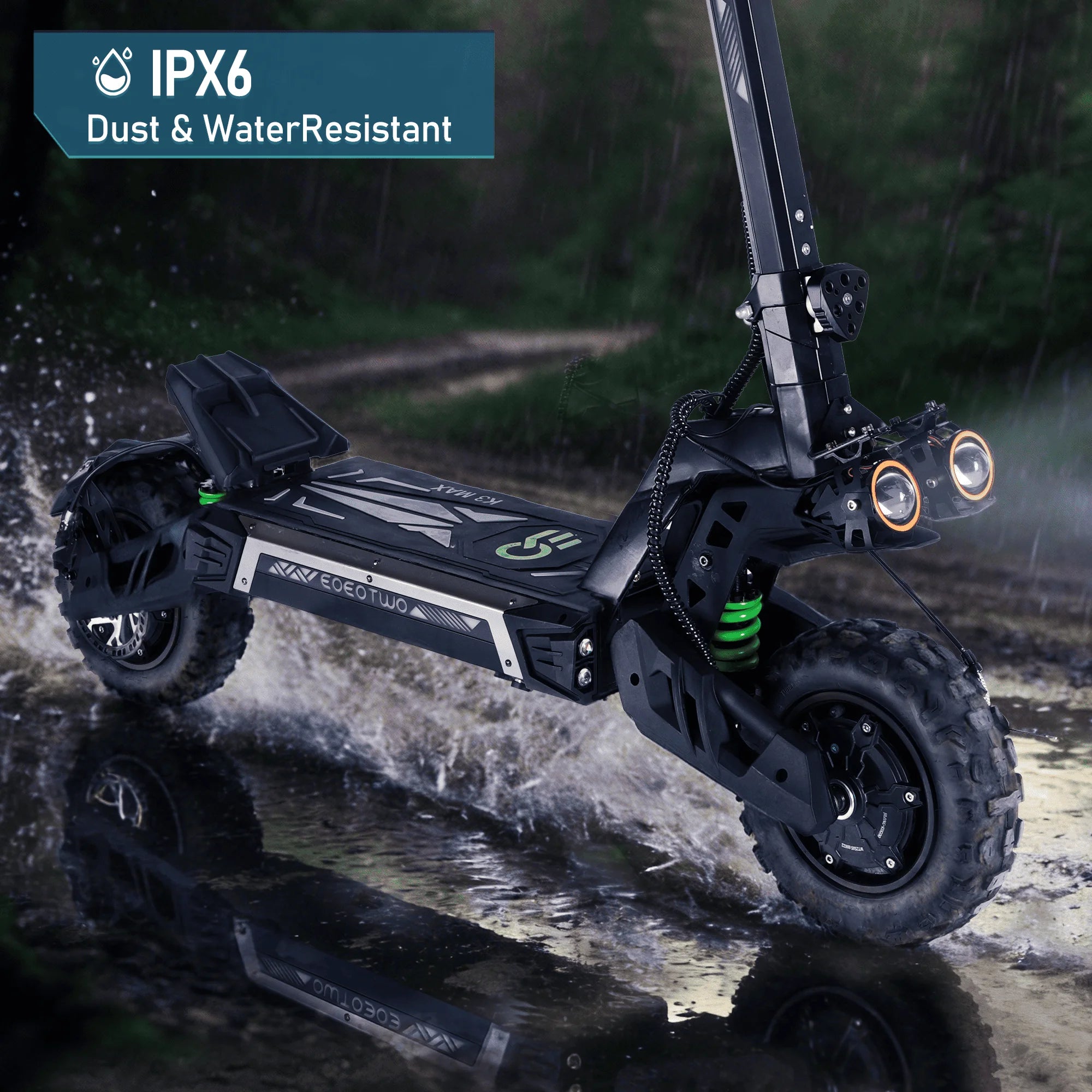 EOEOTWO Electric Scooter,6000W Dual Motor,55Mph Top Speed,60Miles Range,Scooter for Adults with Dual Suspension Hydraulic Brake
