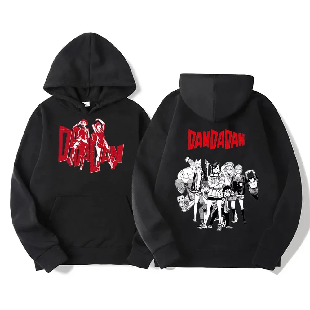Japan Funny Anime Peripherals Dandadan Graphic Print Hoodies Men Women Harajuku Unisex Vintage Pullovers Oversized Sweatshirts