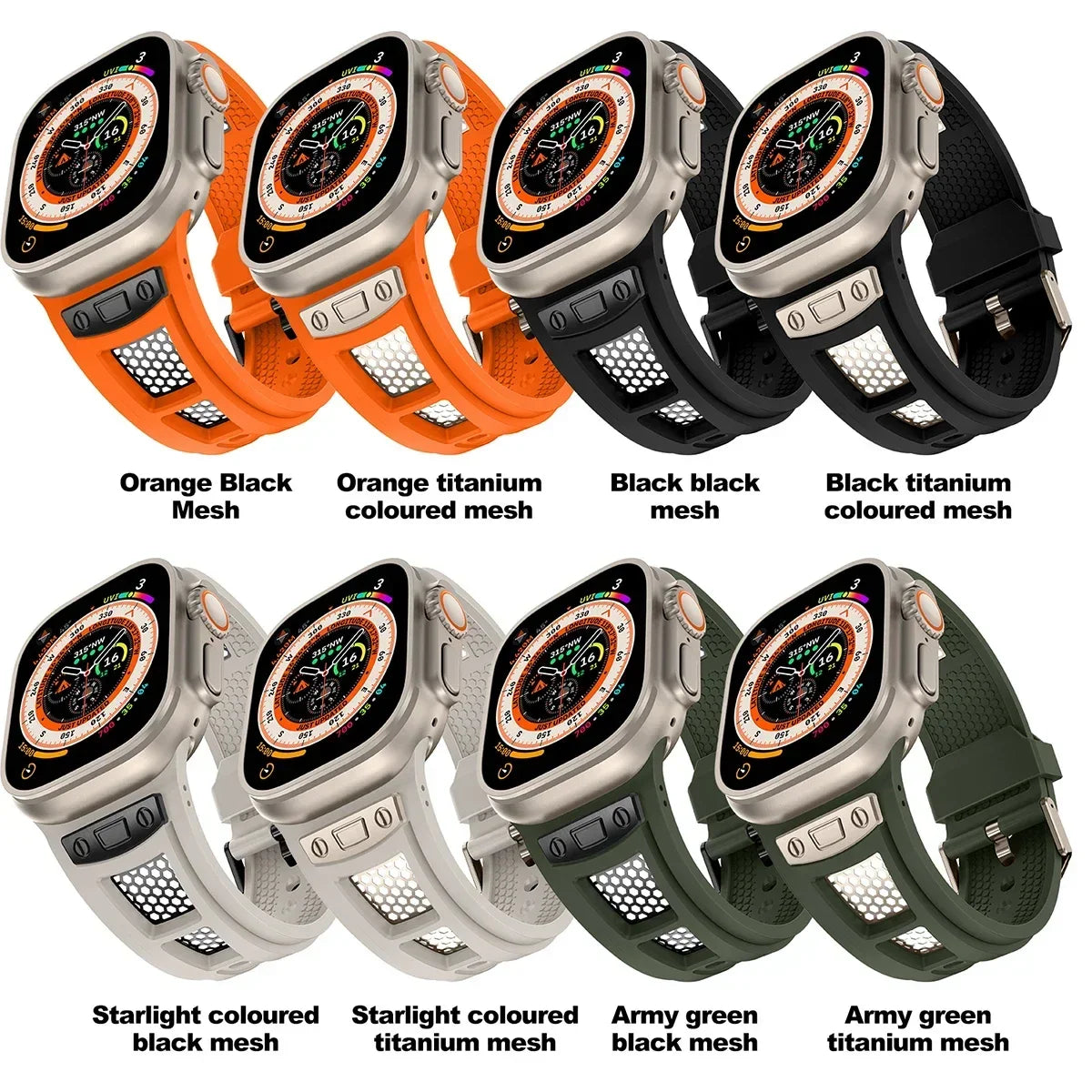 Silicone Strap For Apple Watch Ultra 2 Band 49mm 45mm 44mm 46mm rubber Sport Bracelet correa iWatch Series 11 10 9 8 7 6 5 4  SE