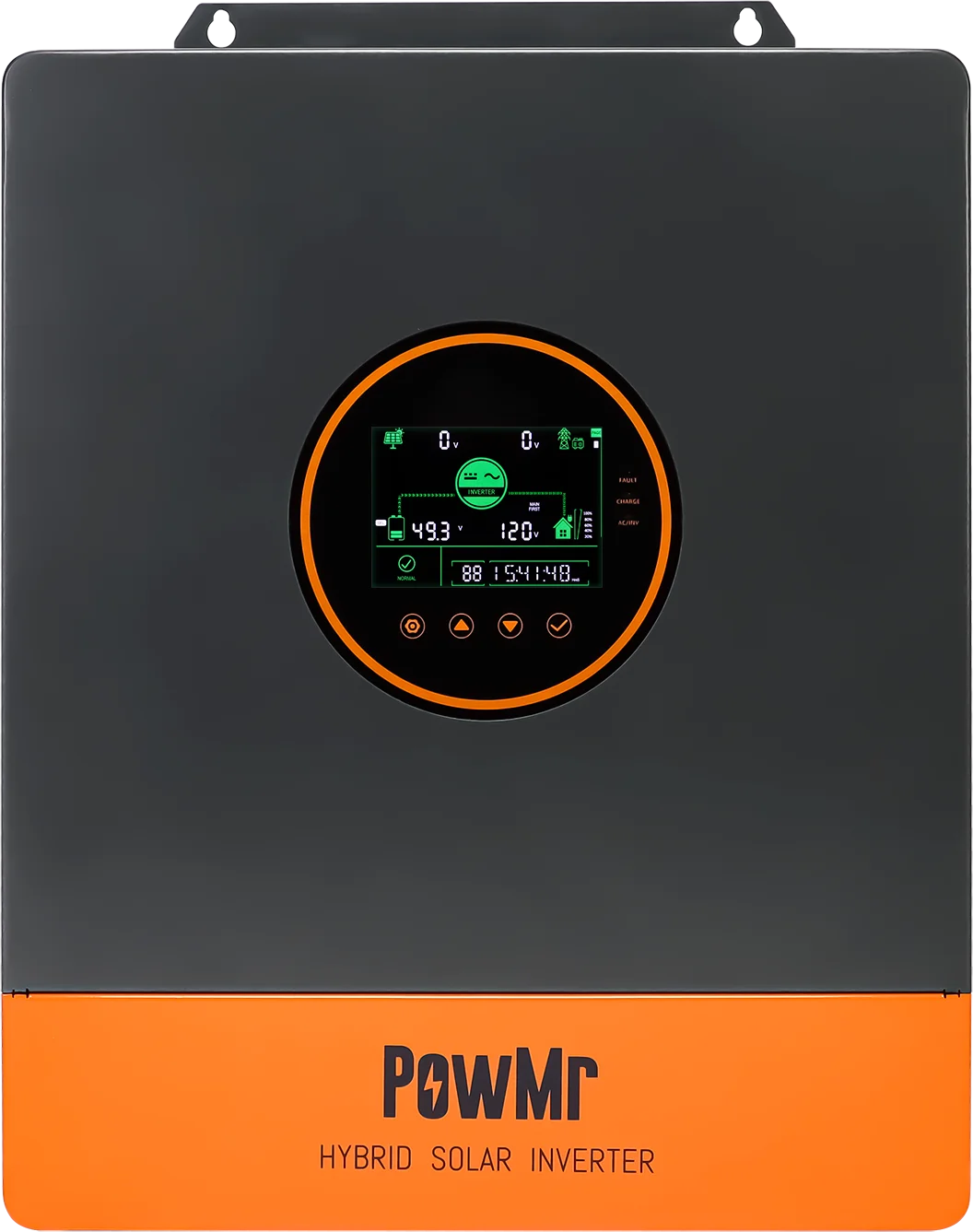 PowMr USA 5000W 48V Hybrid Solar Inverters 110Vac Can Split Phase 220Vac Output When Parallel Pure Sine Wave MPPT 100A PV 500Vdc