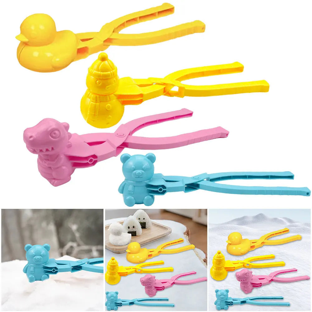 2/3/4PCS Duck Rice Mold DIY Sushi Molds Snowball/Rice Ball Maker Clip with Handle Cute Animal Rice Shaper Winter Snow Toys