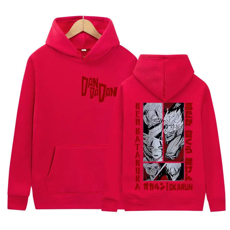 Japan Funny Anime Peripherals Dandadan Graphic Print Hoodies Men Women Harajuku Unisex Vintage Pullovers Oversized Sweatshirts