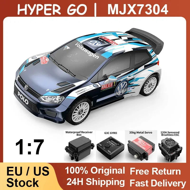Hyper Go MJX 7304 WRC Remote Control Car 7303 1/7 Drifting Car Rally Car Drifting Four-Wheel Drive Rally Car Model Toy