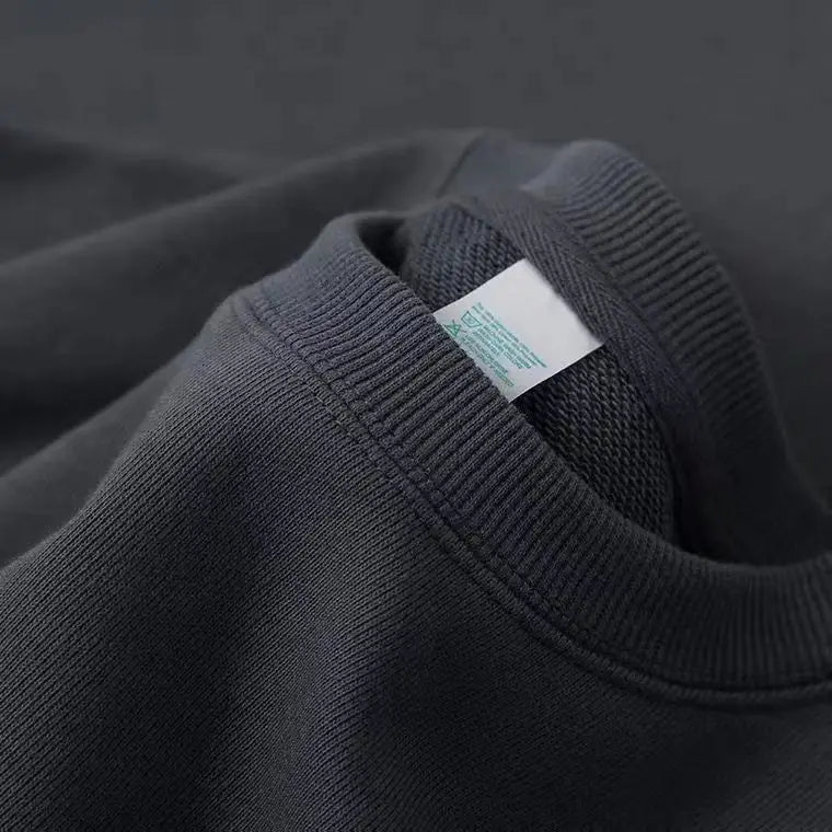 360g Heavyweight Cotton Sweater Solid Color Loose Relaxed Men's and Women's Pullover Hoodies Women