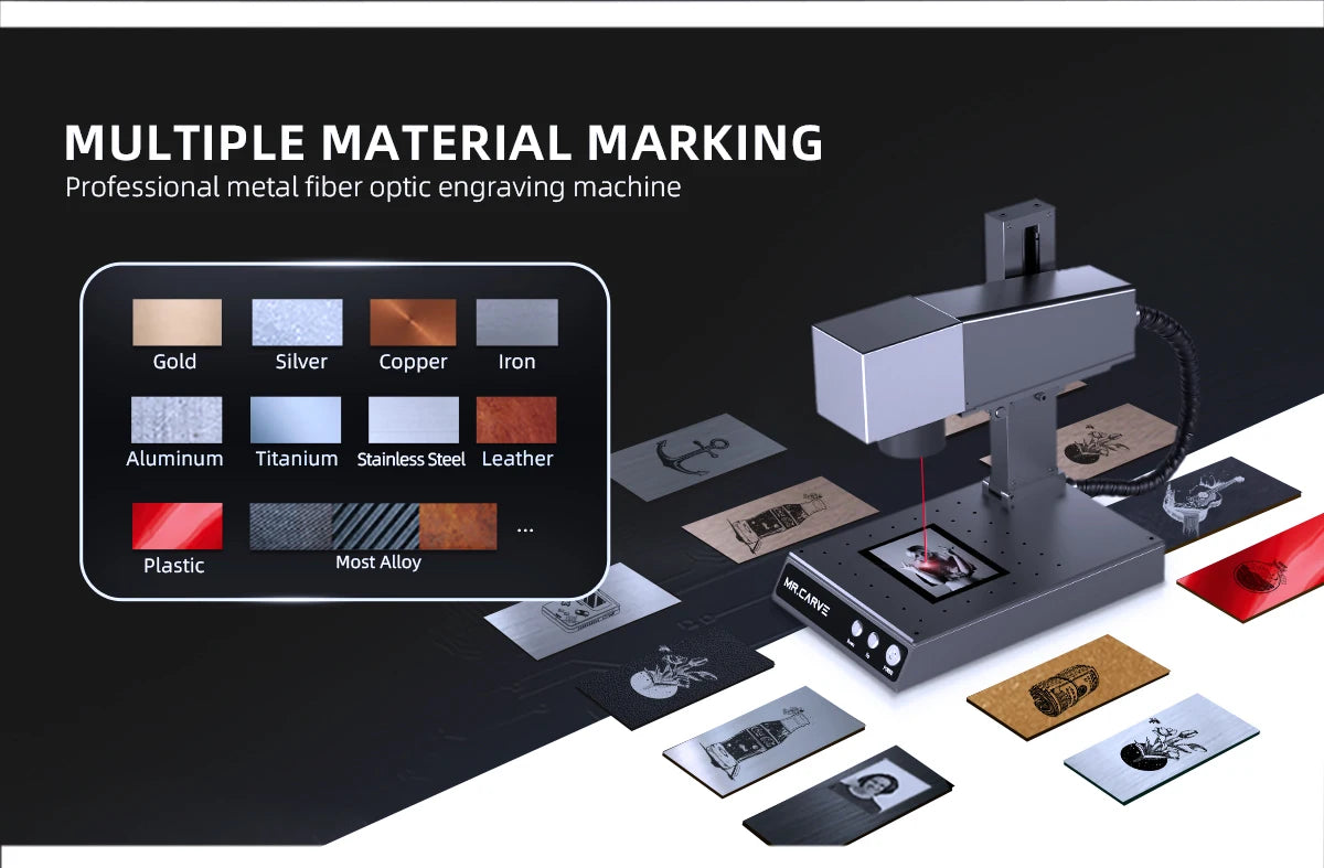 DAJA M1 Pro Fiber Laser Engraver Portable Business Laser Marking  Machine for Fast Precise Engraving Plastic Leather All Metals