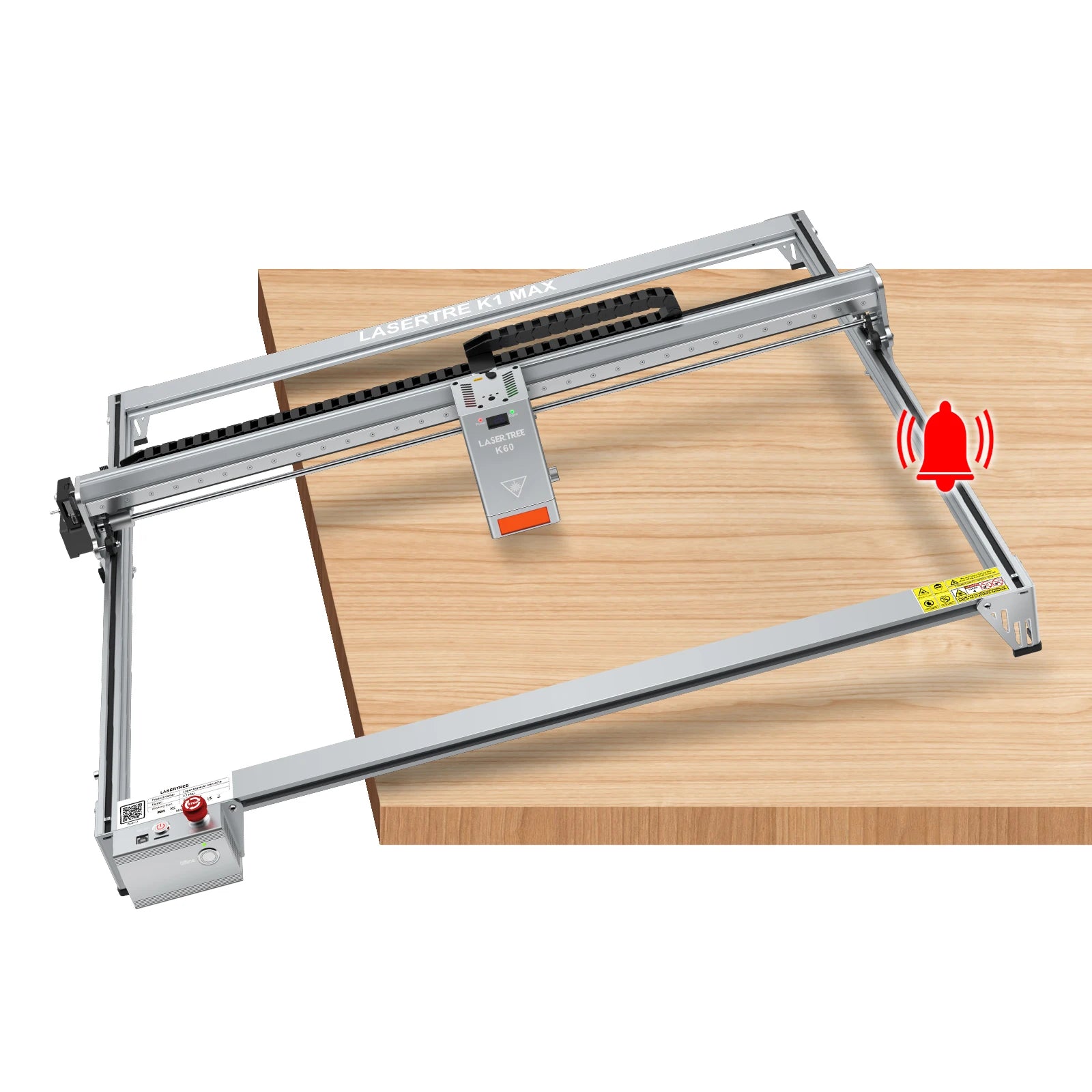 LASER TREE K1 MAX 60W Laser Engraver with Air Pump Honeycomb Panel Engraving Cutting Blue Light Machine Working Area 800×600mm
