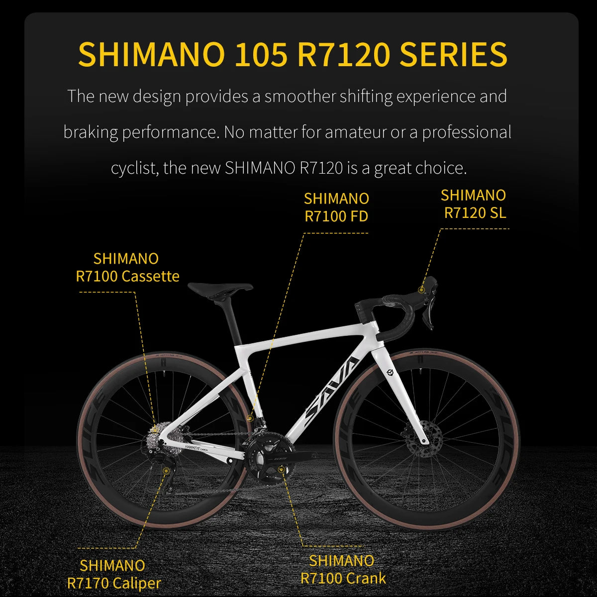 Ships from US SAVA F20 full Carbon Fiber Road Bike Race Bike 24-Speed Carbon Wheels+Carbon Handlebar with SHIMAN0 105 R7120