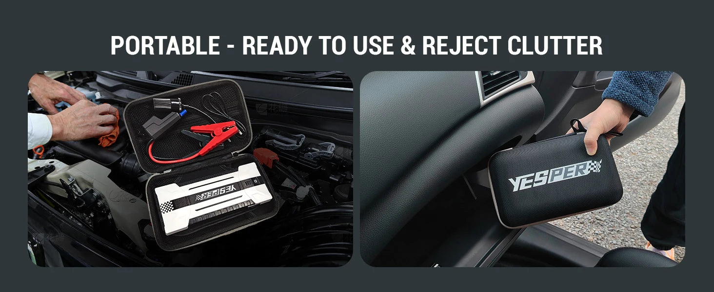 YESPER Starting Device 4120A Peak Jump starter For car ,ALL Gas and Up to 10.0L Diesel Engine,26800mAh Car External battery