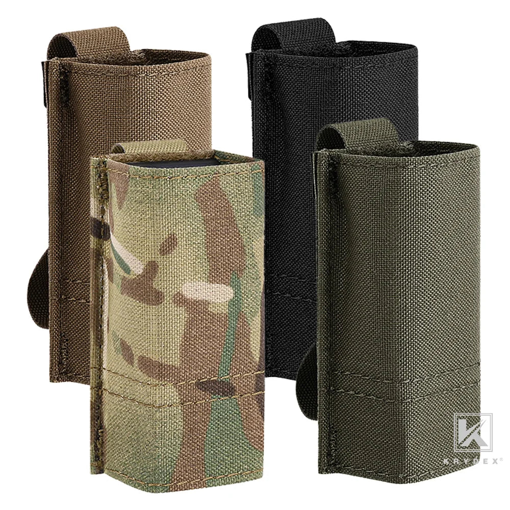 KRYDEX Tactical Single 9mm Pistol Magazine Pouch Kydex Insert 45APC MOLLE Mag Pouch Holder For Duty Belt Vest Hunting Gear