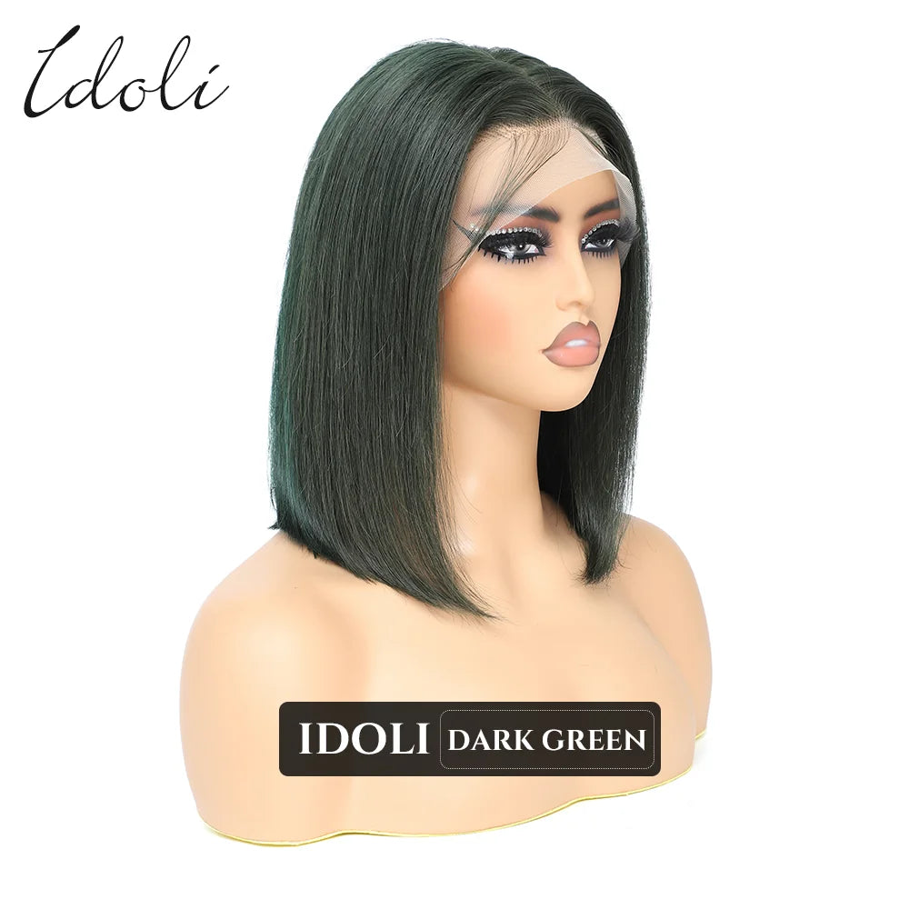 P27/613 Lace Front Wig Human Hair 13x4 Wear And Go Glueless Wigs Human Hair HD Blonde Highlight Lace Front BOB Wig Human Hair