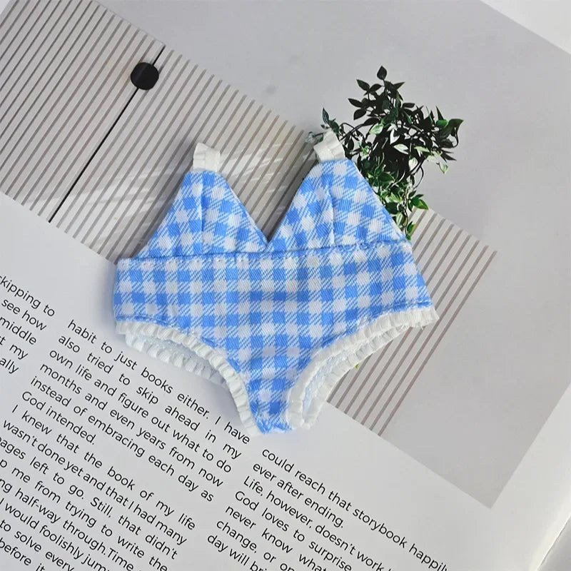 Swimsuit Beach Diving Surfboard for 15/17cm Labubu Glasses Swimming Circle for Labubu V1/V2/V3 Doll Clothes Outfit Accessories