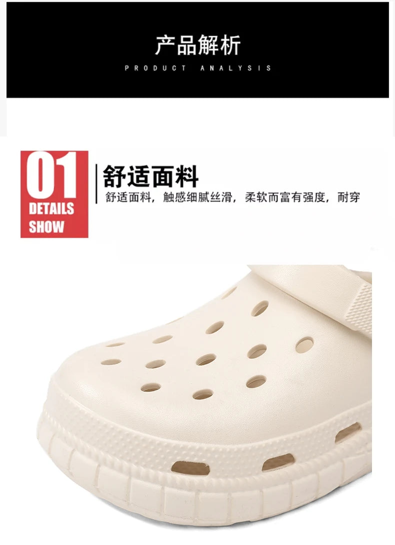 Summer Vacation Style Sandals Men Women Large Size Lightweight Soft Sole Comfort Footwear Men's Women's Slippers