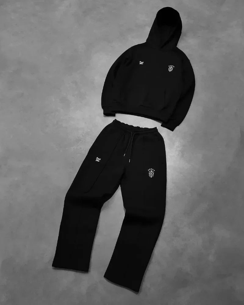 Y2k Men Clothing set Punk Street retroGothic tracksuit Harajuku Trend Hip Hop personality pattern embroidery oversized tracksuit