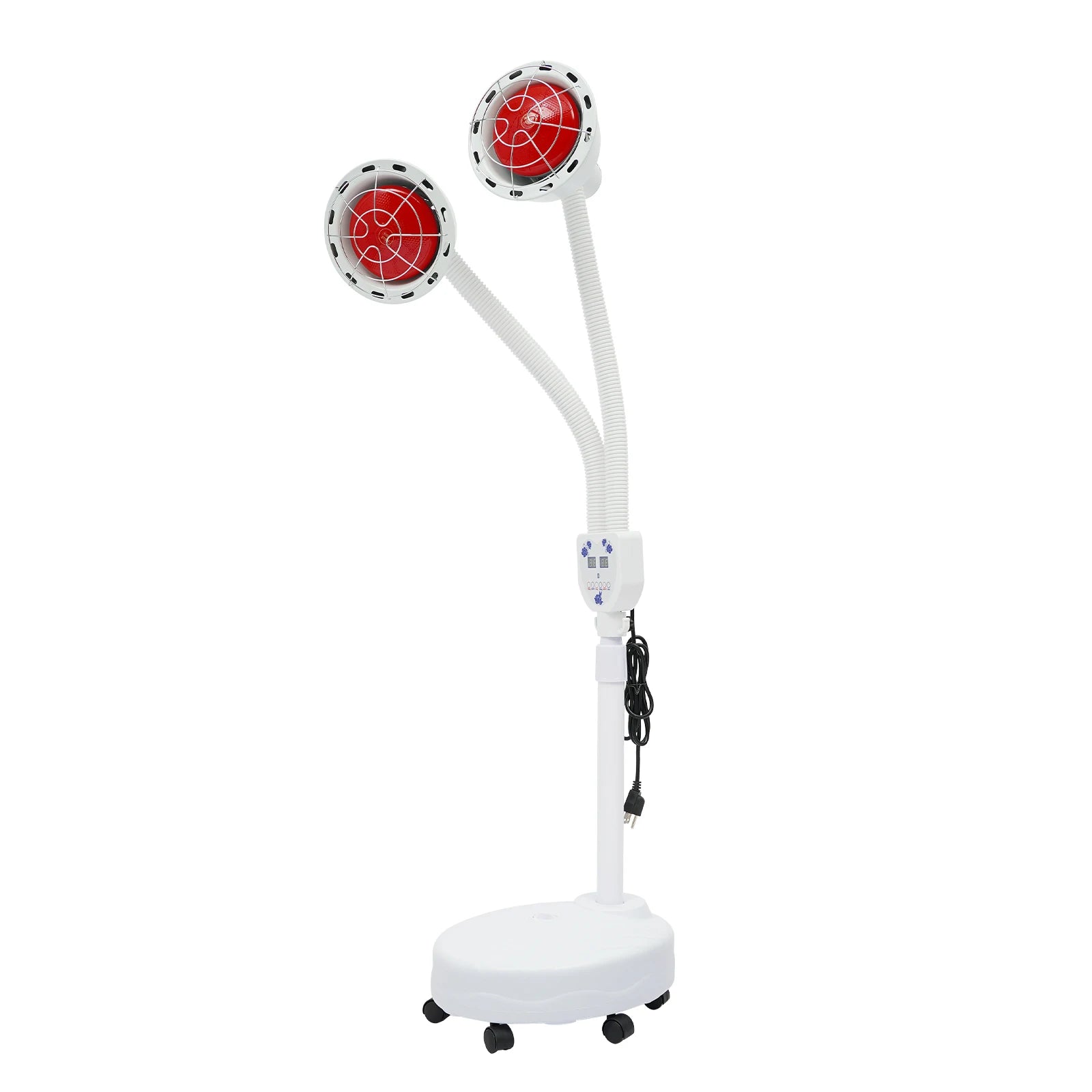 275W Two-headed Infrared Heat Lamp, Adjustable Beauty Timer Light, 360° Rotatable Health Care Heating Lamps