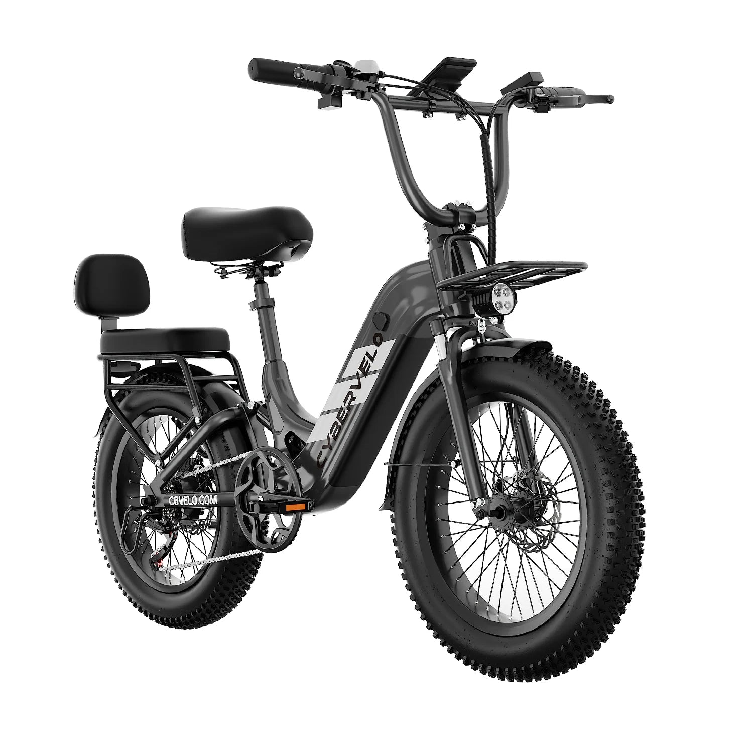 Cybervelo 20" Step-Thru Commuter, 1500W Peak 20ah Battery 80 Miles Long Range E-bike, 7-Speed Shift Adult Electric Bike EK12