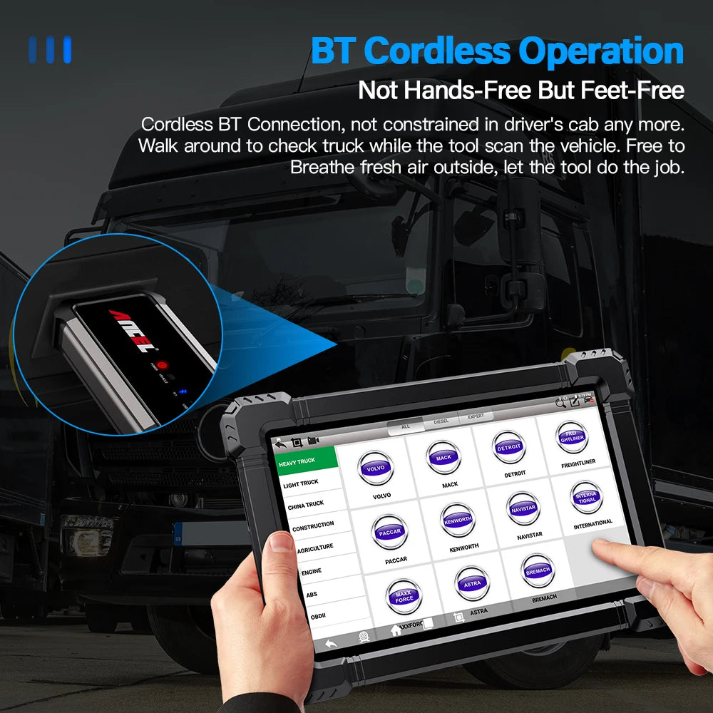 ANCEL X7HD Heavy Duty Truck Scanner  Full System Diagnostic Tool Bidirectional Diesel Scan Tool with 40+ Reset & DPF ECU Coding