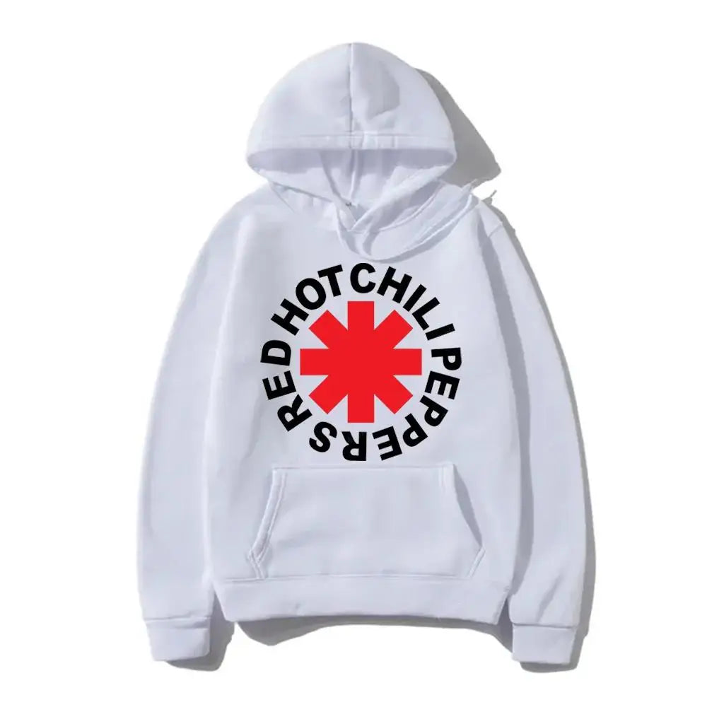 New Hip Hop Clothes Red Hot Chili Hoodie Peppers Women Men Long Sleeve Fleece Sweatshirt Vintage Rock Band Streetwear