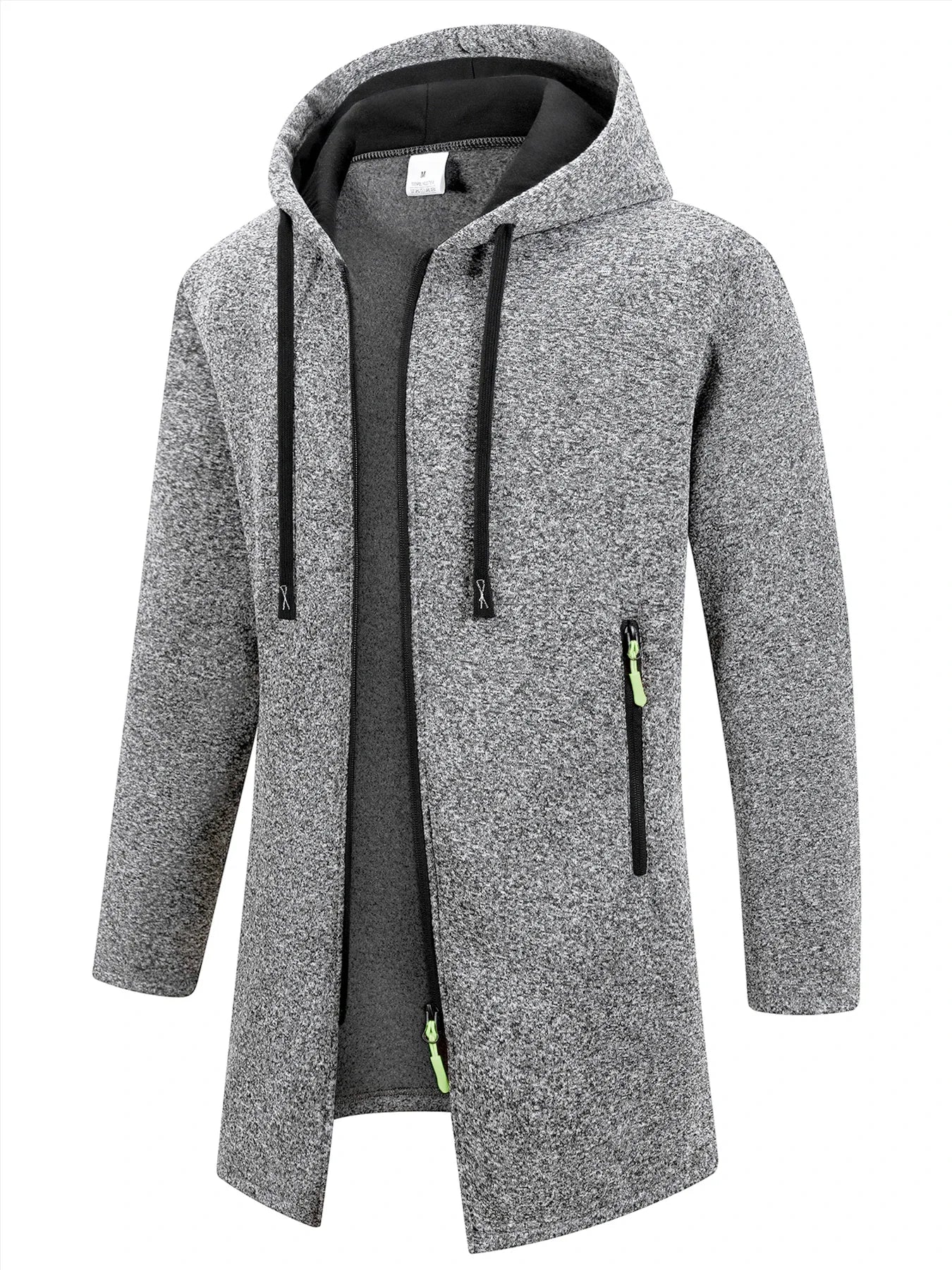 Men's Fleece Hoodies Long Sleeve Sweatwear for Men Zipper Hooded Sweatshirts Loose Autumn Winter Zipper Jacket Coat Warm Sweater