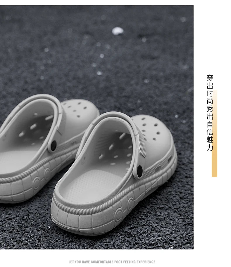 Summer Vacation Style Sandals Men Women Large Size Lightweight Soft Sole Comfort Footwear Men's Women's Slippers
