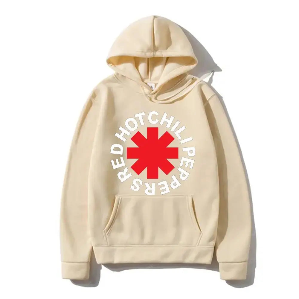 New Hip Hop Clothes Red Hot Chili Hoodie Peppers Women Men Long Sleeve Fleece Sweatshirt Vintage Rock Band Streetwear