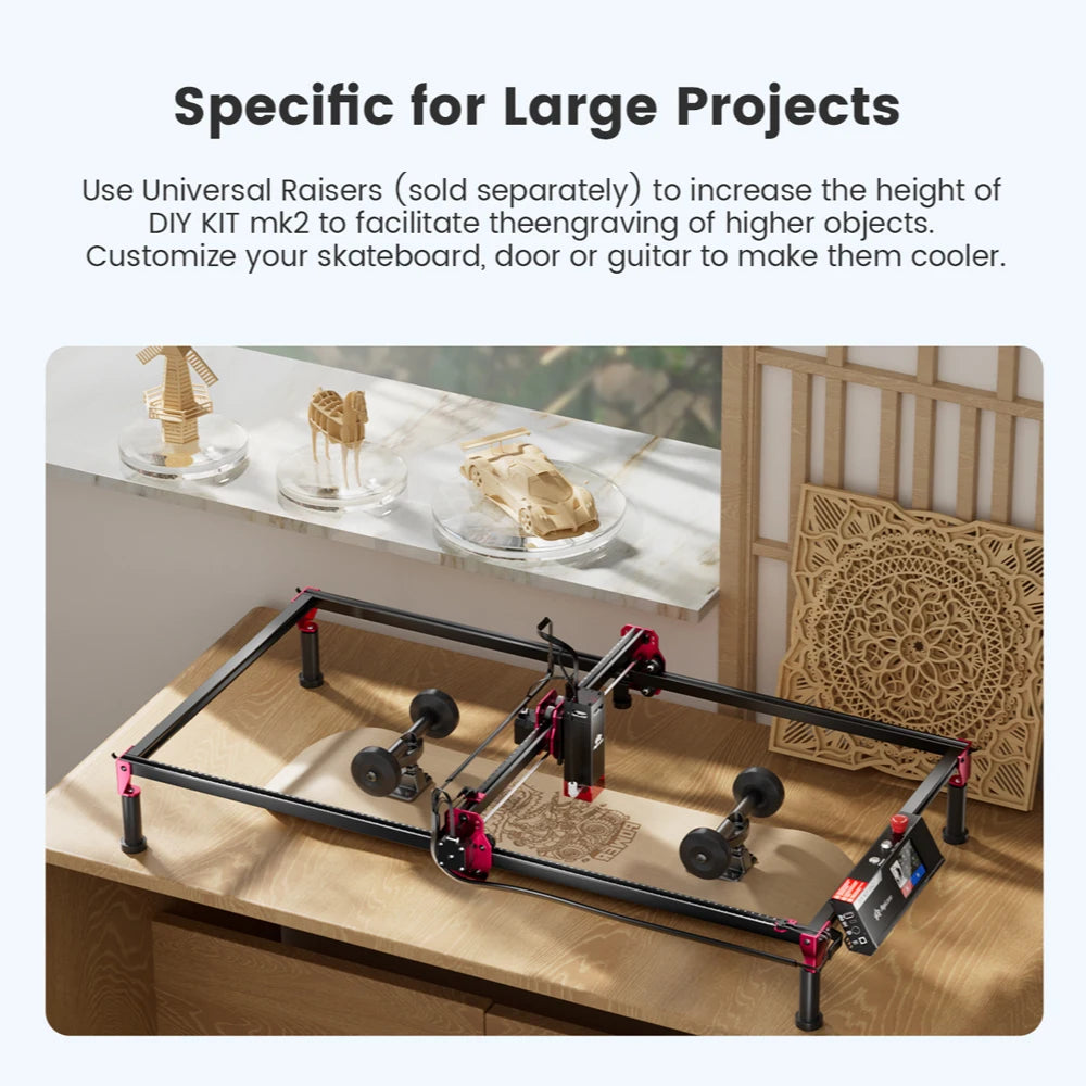 AlgoLaser DIY KIT MK2 Laser Engraver 10W Output CNC Laser Cutter DIY Laser Engraving Machine Cutting Tool Add 3.5IN Touch Screen