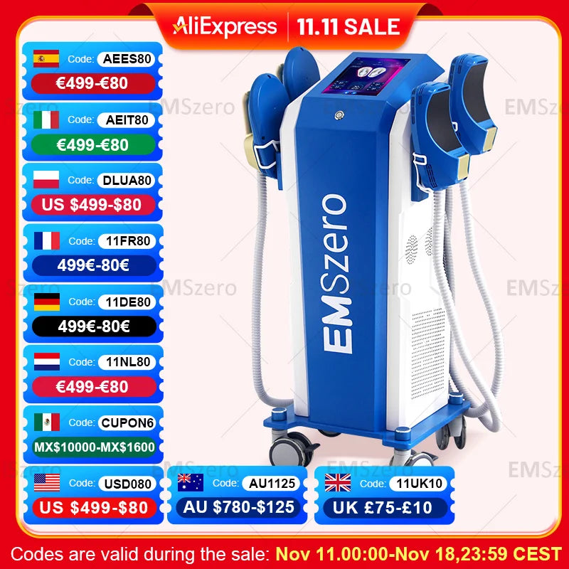 Professional EMSzero Machine 2024 RF EMS Body Sculpting Muscle Stimulator Fat Burning EMS body Slimming Device