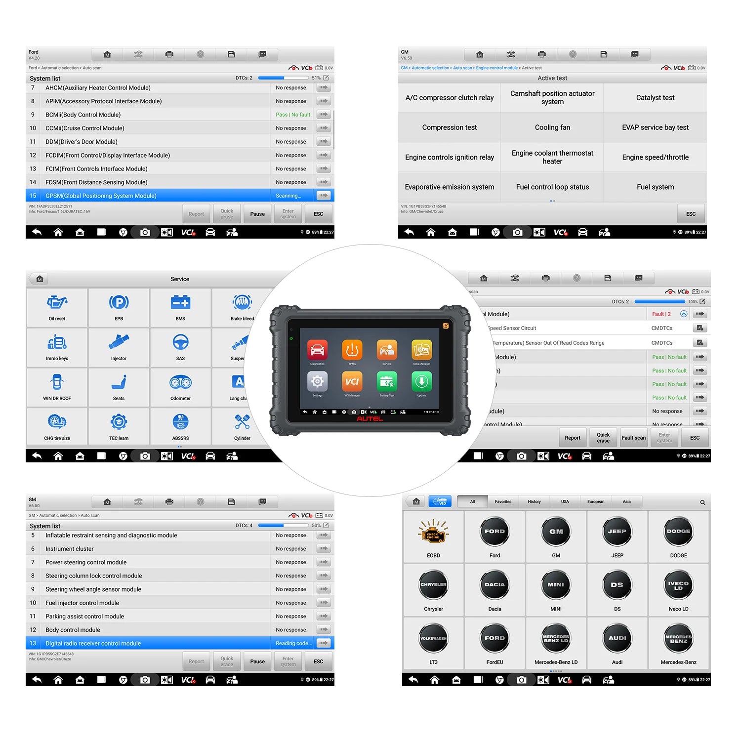 Autel MaxiCOM MK906S PRO OBD2 Diagnostic Scanner MK906 PRO ECU Coding Diagnostic Tool Bidirectional Scanner Support CAN FD/ DoIP