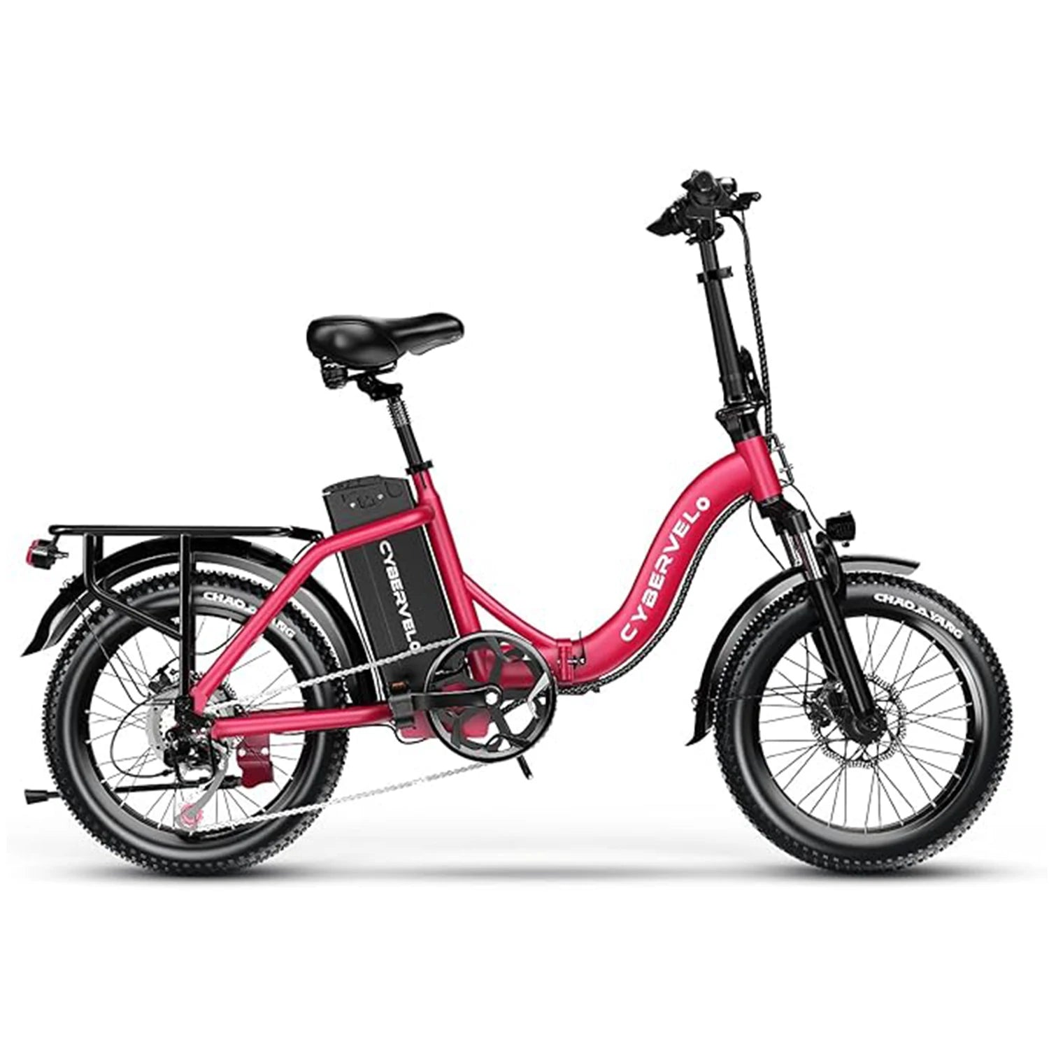Cybervelo 1000W ebike for adults, 20A Large Removable Battery, Foldable Electric Bike, 20" Fat Tire bike for all Terrain Mars700