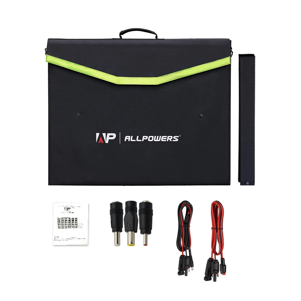 ALLPOWERS Powerstation 2400W Mobile  Energy Storage Power Supply With 18V Solarpanel, 4x2400W AC Outlet,30A RV Plug,UPS Function
