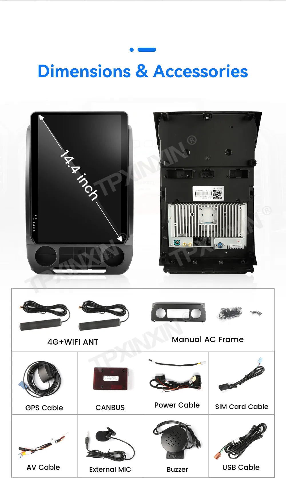 14.4 Inch Screen Android Radio For Ford F150,F250, 2015 2016 2017 2018 2019 2020 2021, Car GPS Navi Multimedia Player Head Unit