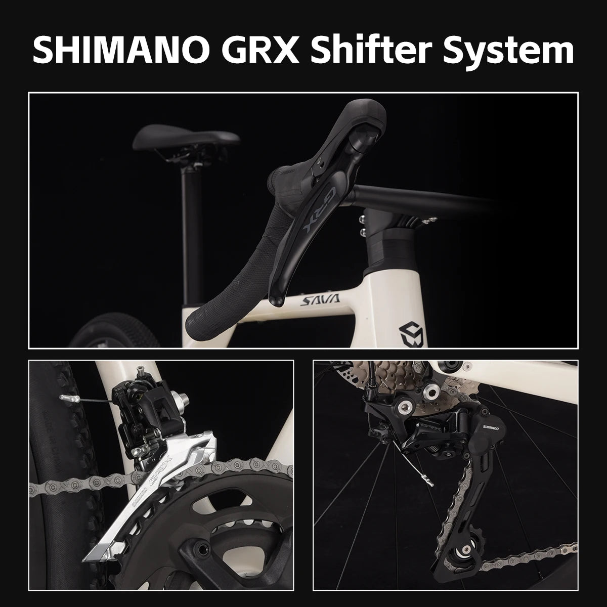 SAVA R21 Gelaro S6/S4 Gravel Bike, All-Terrain Off-Road Bike, 700C Carbon Fiber Frame and GRX 11/GRX 20Speed Gearset bicycle