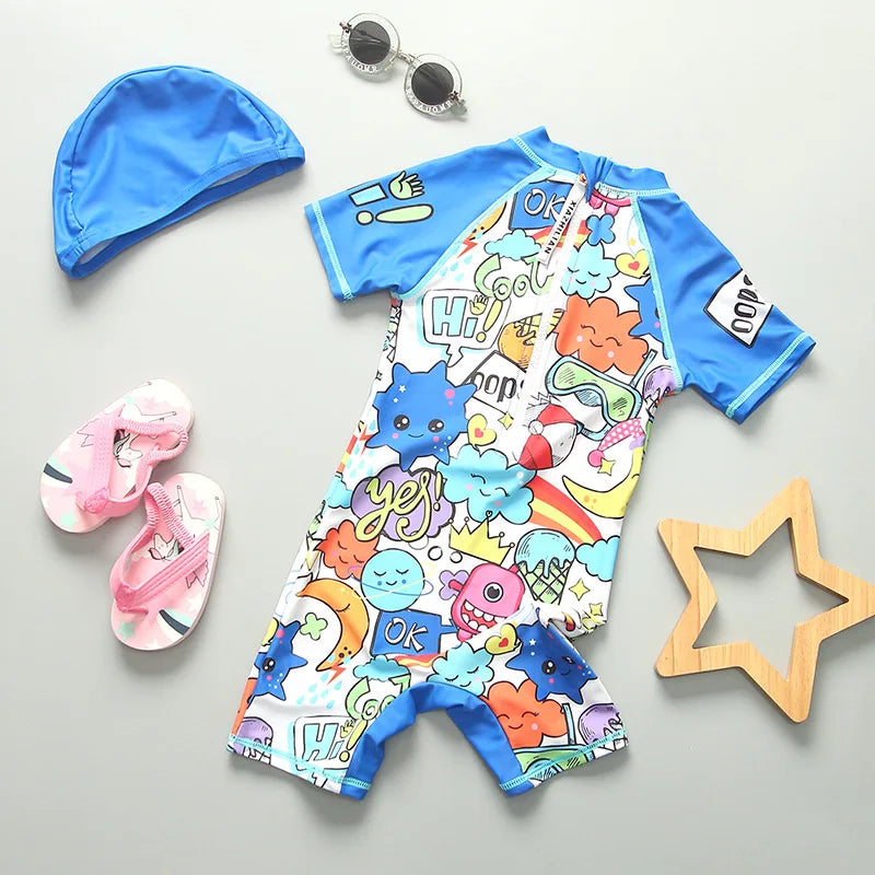 Top Quality Boy Swimsuit UPF50 UV Protection Summer Baby Toddler Swimwear Children's Bathing Suit Beach Pool Surf Swimming Wear