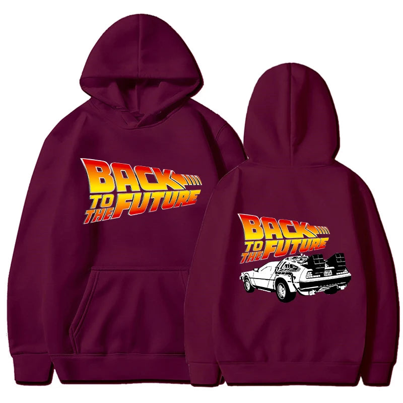Back To The Future Hoodies Men Fashion Graphic Printed Long Sleeve Sweatshirts Women Casual Harajuku Pullover Tracksuit Sudadera