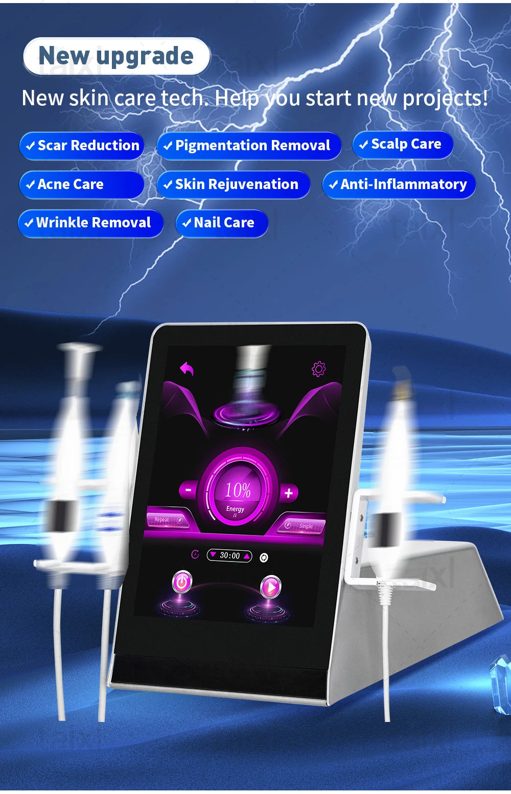 Latest cold and hot plasma 8in1 diamond seal ozone plasma rejuvenation anti-aging beauty machine