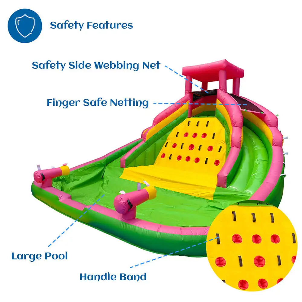 King Inflatable Summer Outdoor Sildes Air Bounce Water amusement Play Equipment Inflatble Water Double Slide Bubble Ball Pit