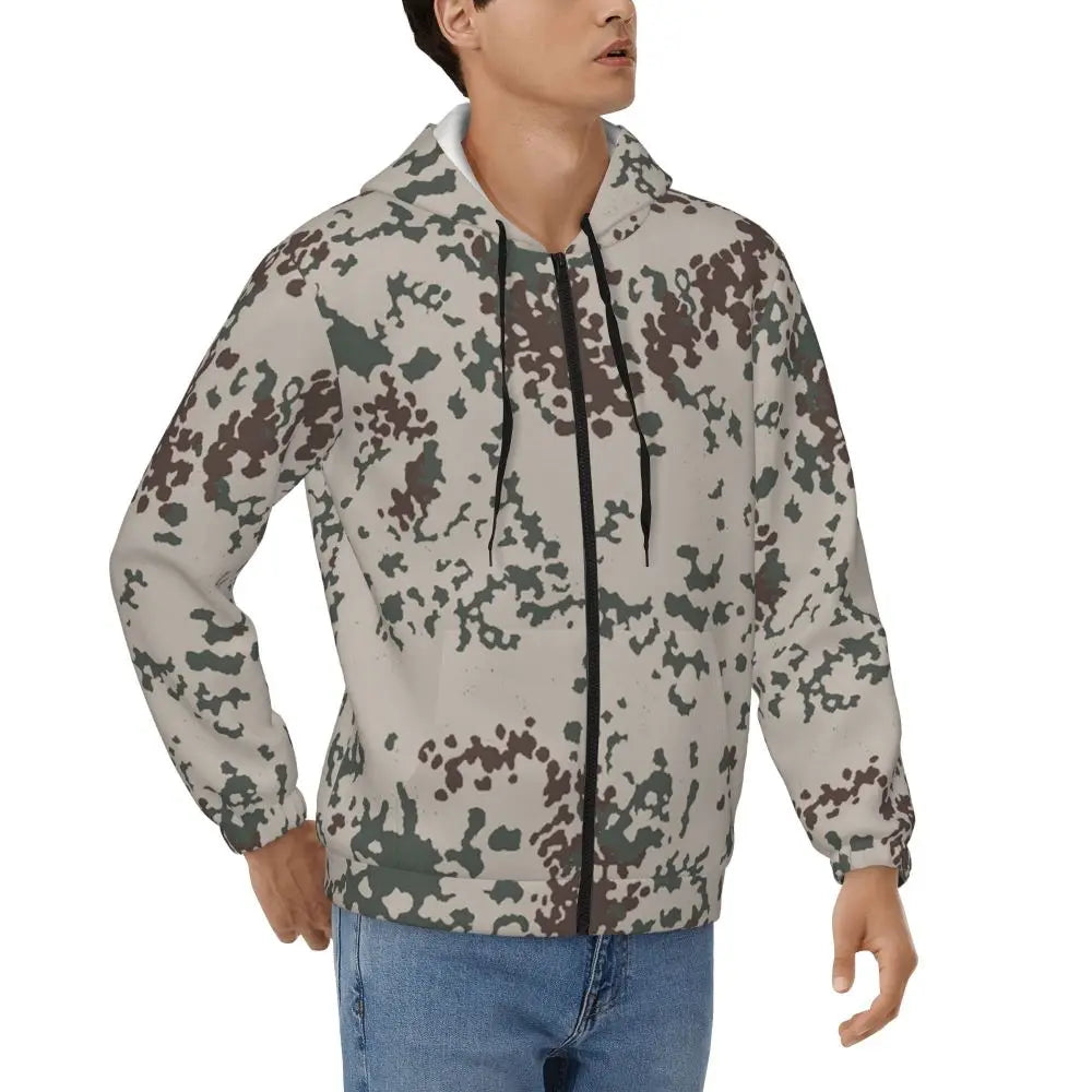 Splintertarn German WW2 Camouflage Army Military Camo  Zipper Hoodies Pullover Autumn Winter Sweatshirt Long Sleeve Tops