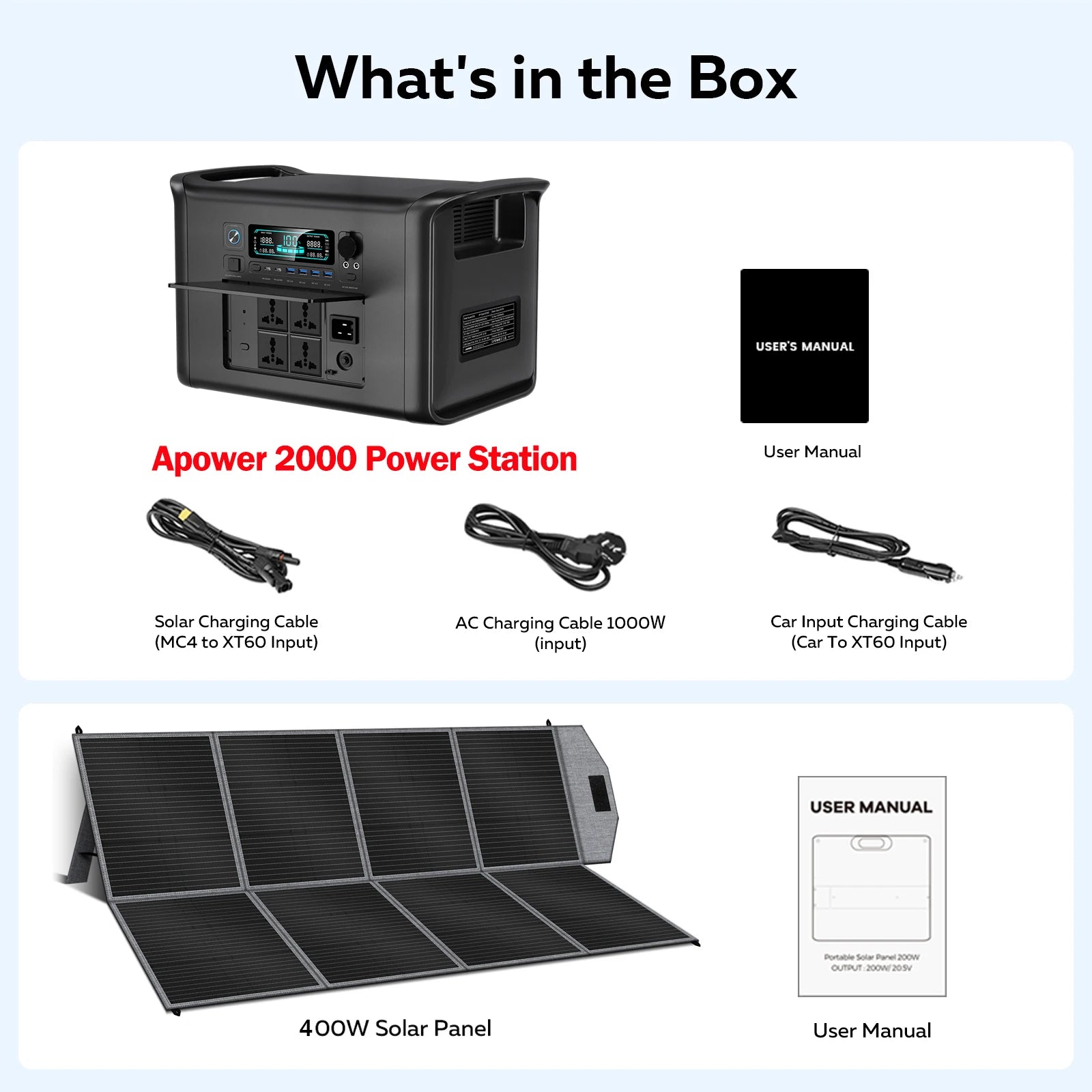 2400W Portable Power Station 2048Wh Lifepo4 Battery Outdoor Pure Sine Wave Energy Storage Home Emergency Power Supply Station ﻿