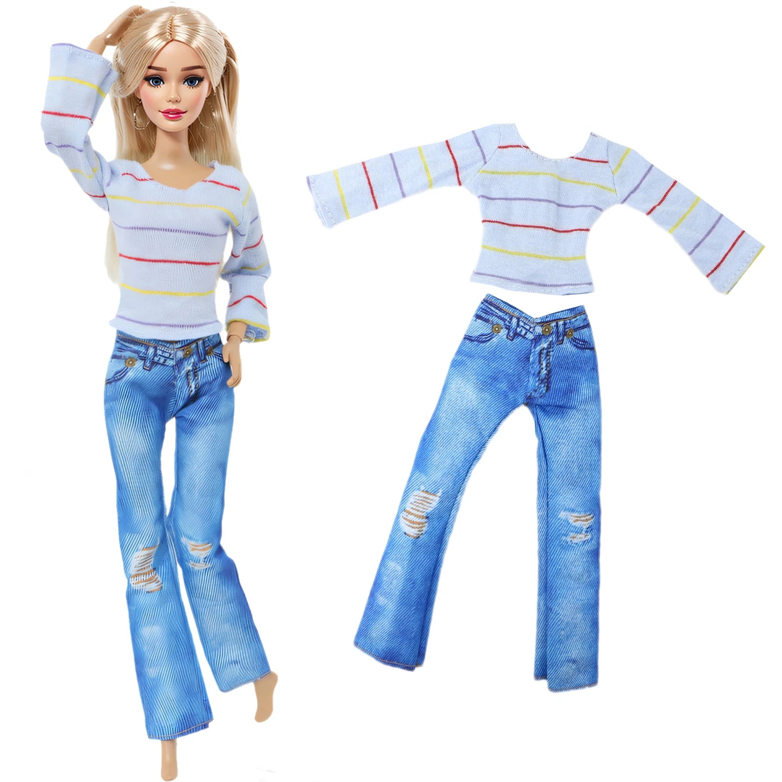 Blue Series Doll Outfit 30cm Doll Dress Swimsuit Tops Pants Skirt Party Gown 11.8 Inch Doll Clothes Accessories 1/6 Toy Gift