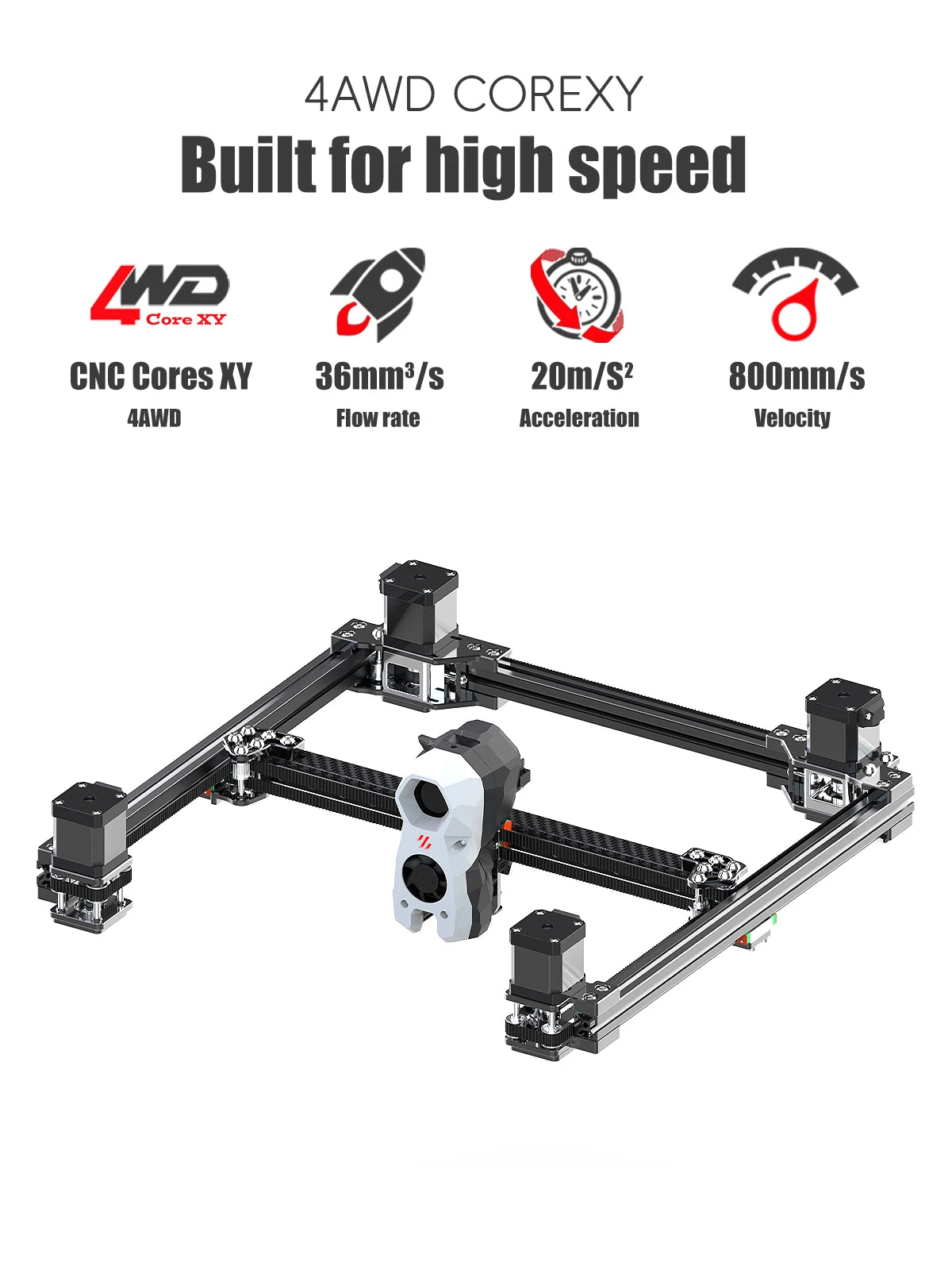 SIBOOR Voron Trident [June] 3D Pinter DIY CNC Metal Structure CoreXY 4AWD & All HIWIN Rails High Speed Voron 3D Pinter Kits