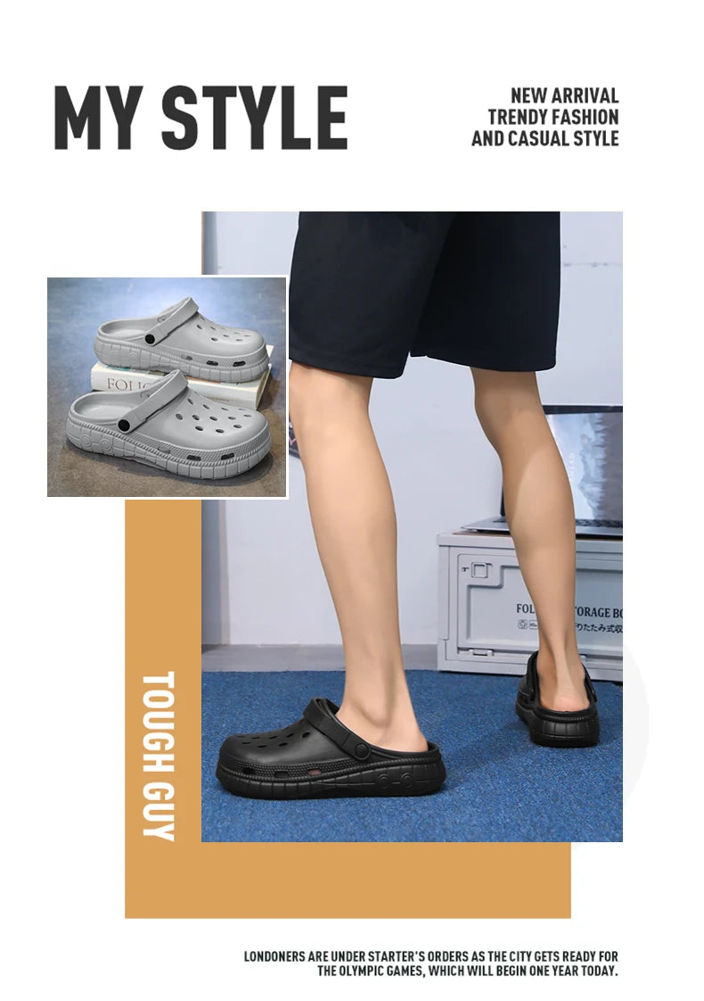 Summer Vacation Style Sandals Men Women Large Size Lightweight Soft Sole Comfort Footwear Men's Women's Slippers