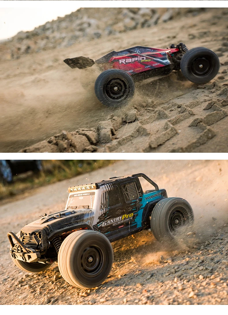 Teeggi 16101 /16102 PRO 1:16 High Speed RC Car With LED Light Drift 70KM/H 4WD RC Off-Road Car Monster Truck Toy For Kid Gifts