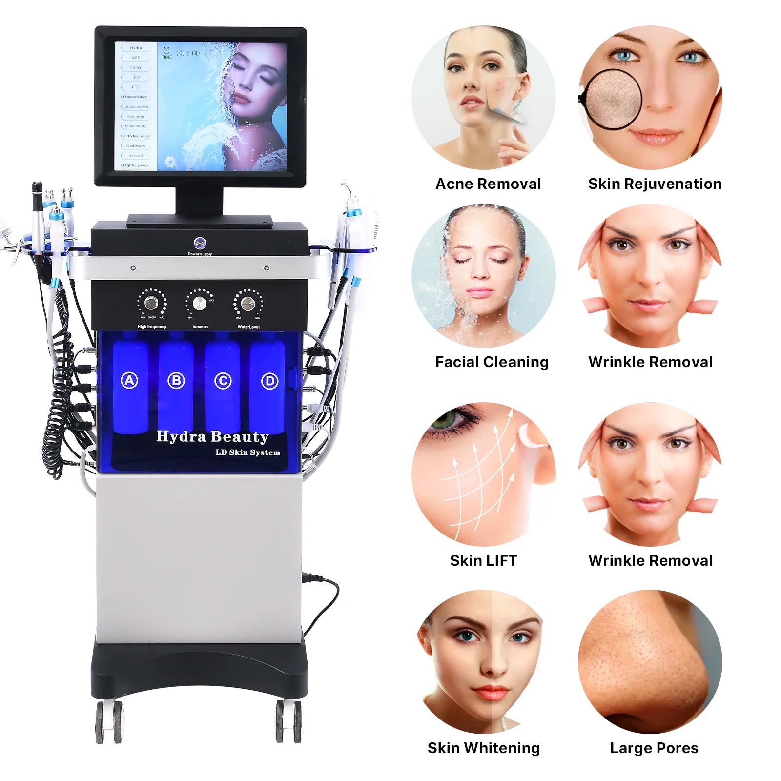 14 in 1 Water Oxygen Hydro Machine Face Lifting Deep Cleaning Dermabrasion Aqua Peeling Machine Skin beautiful equipment