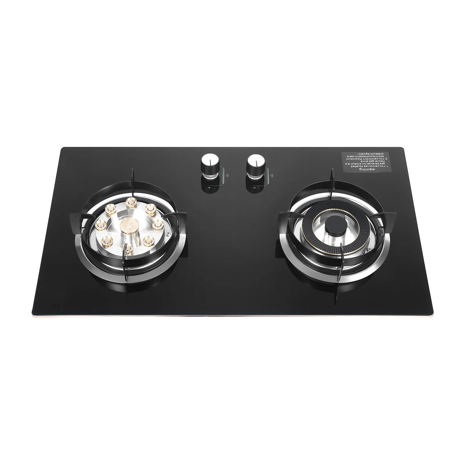 4.2KW+5.2KW Household Double Stove Hob Built in Gas Stove 2 Grade Dual-purpose Burner Natural Gas Tempered Glass Gasfornuis