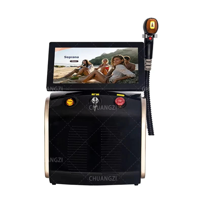 Portable Diode Ice Titanium Laser Hair Removal Machine Professional Permanent Alexandrite Device 808nm 5 Waves