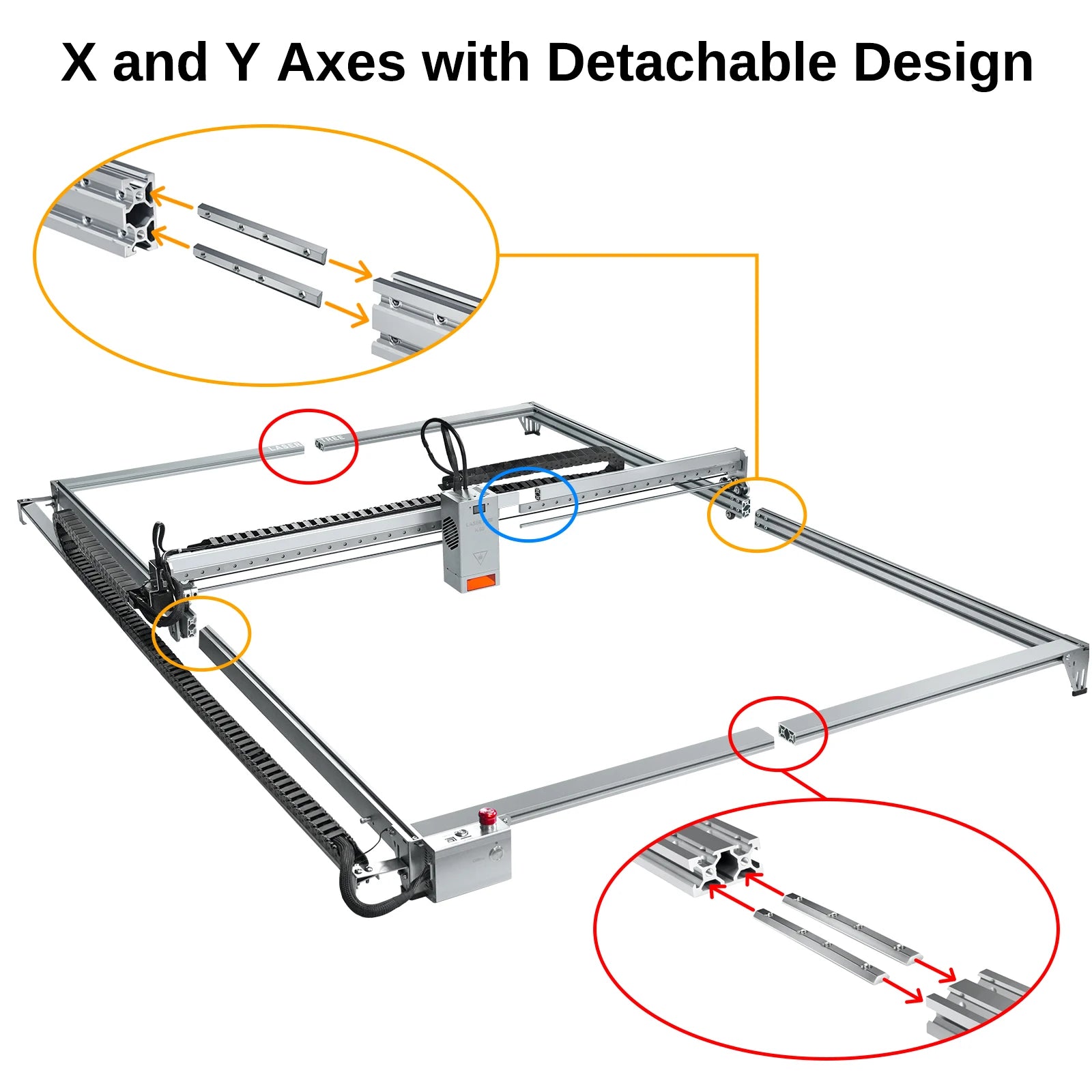 LASER TREE Laser Engraving Machine with Air Assit 60W Laser Module Laser Engraver Cutter Woodworking Area 1000x1500mm DIY Tools