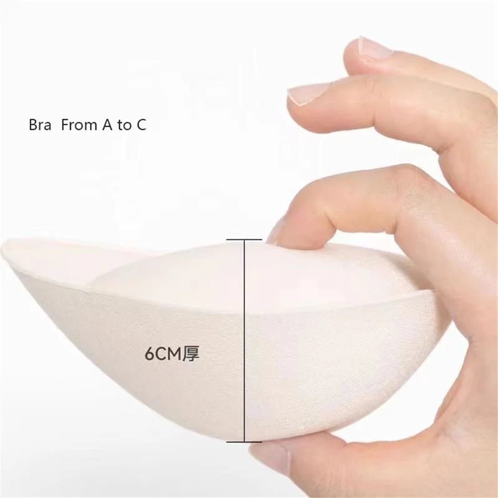 6CM Thick Sponge Push Up Bra Pad for Women Invisible Insert Swimsuit Bikini Breast Enhancers Chest Cup Pads Accessories A to C